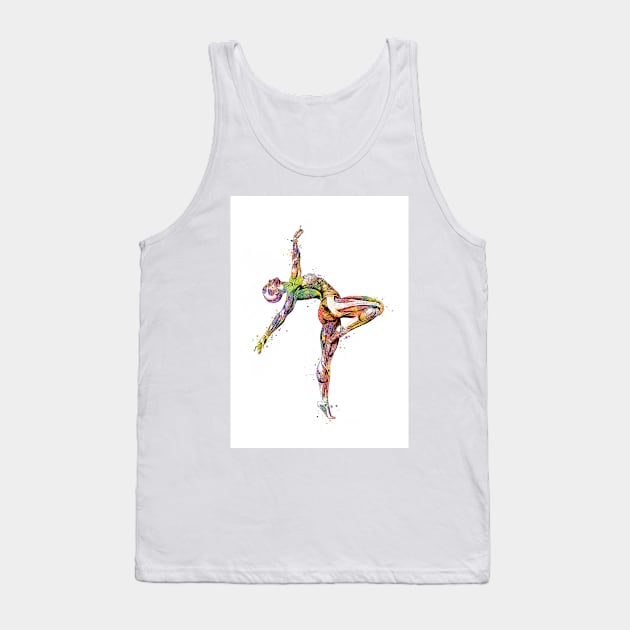 Gymnast Muscle Anatomy Watercolor Tank Top by LotusGifts